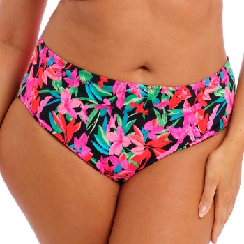 Elomi Savaneta Mid Rise Bikini Brief Sort blomstret 3XL Dame