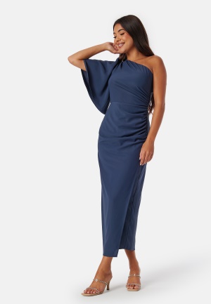 Bubbleroom Occasion One Shoulder Dress Dark blue 42