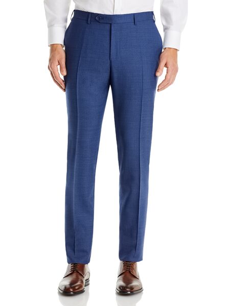 Canali Capri Melange Solid Slim Fit Dress Pants