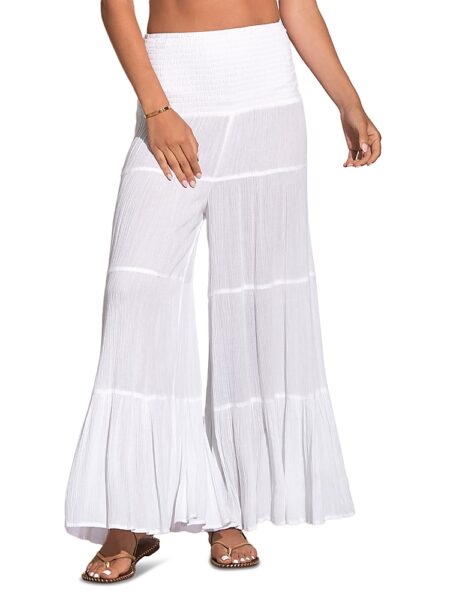 Elan Tiered Wide Leg Cover Up Pants