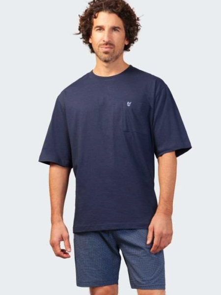 Hajo Kortærmet Pyjamas 50056-marine-58 / 3xl