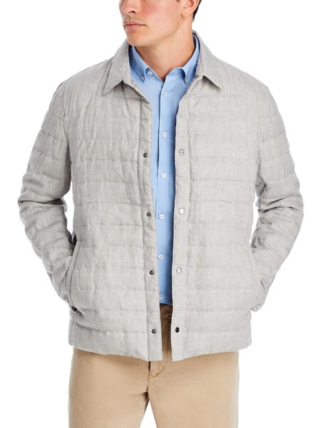 Herno Linen Quilted Down Jacket