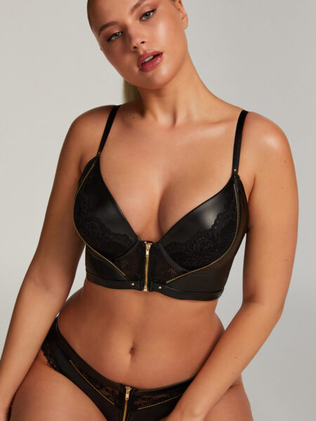 Hunkemöller Talia push-up BH, sort, Størrelse: 85C, Dame