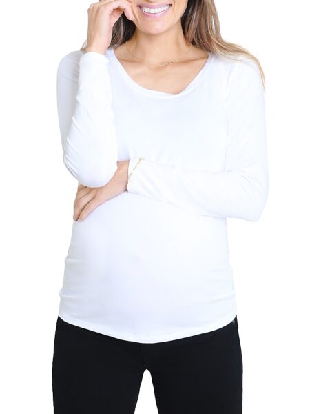 Ingrid & Isabel Maternity Long Sleeve Scoop Neck Tee