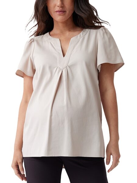 Ingrid & Isabel Maternity Short Sleeve Woven Top