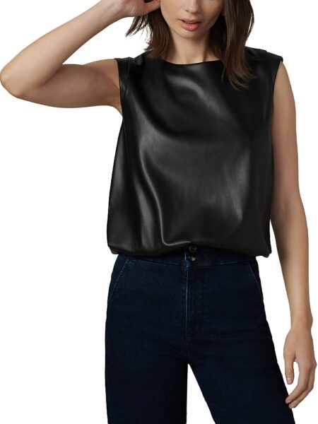 Joe's Jeans The Maeve Faux Leather Sleeveless Tee