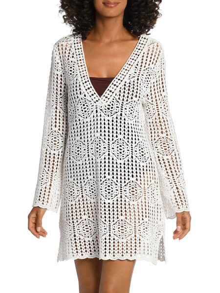 La Blanca Waverly Crochet Swim Cover Up Tunic