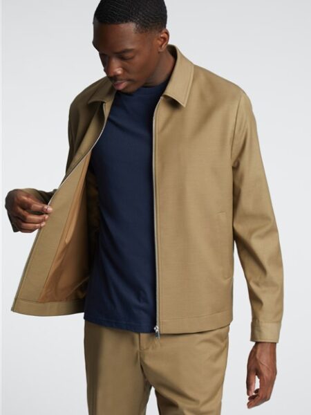 Limehaus Relaxed Fit Tobacco Zip Jacket