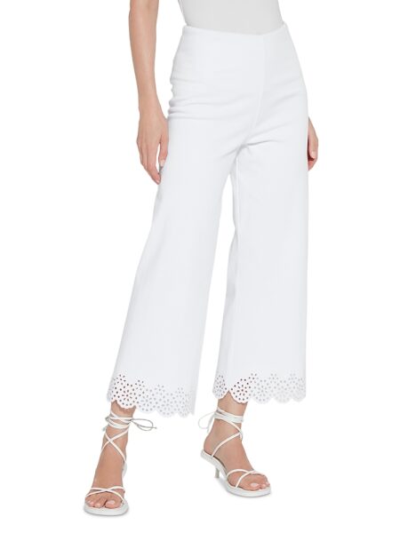 Lysse Eyelet Hem Cropped Pants