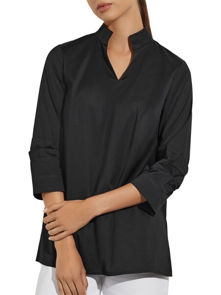 Misook Pleated Sleeve Tunic Top