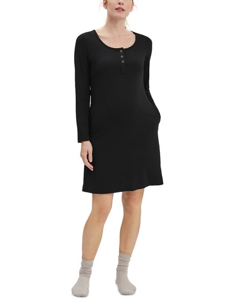 Nom Maternity Heart on Your Sleeve Henley Nursing Nightgown