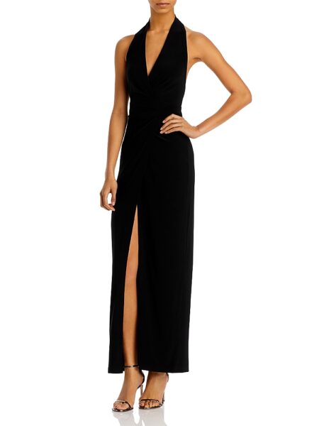 Norma Kamali Halter Wrap Gown