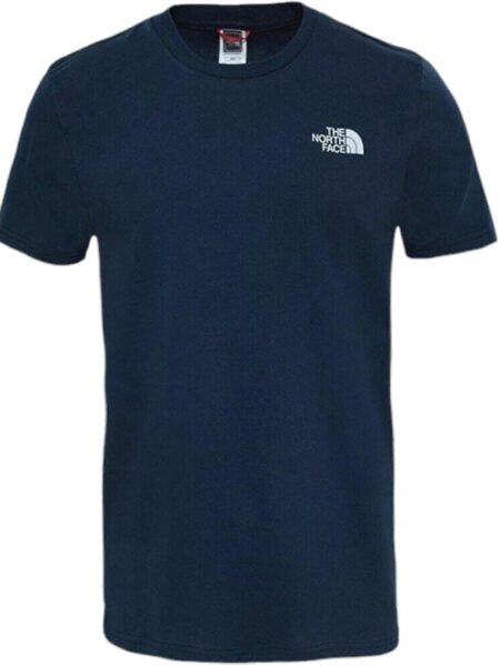 North Face T-shirt Herre Logo Kortærmet T-shirt Bomuld Cr Flåde XL