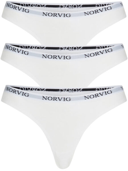 Norvig 3-Pack g-streng, hvid, Størrelse: XL, Dame