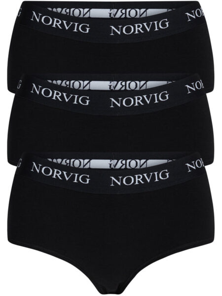 Norvig 3-Pack hipster trusse, sort, Størrelse: XL, Dame