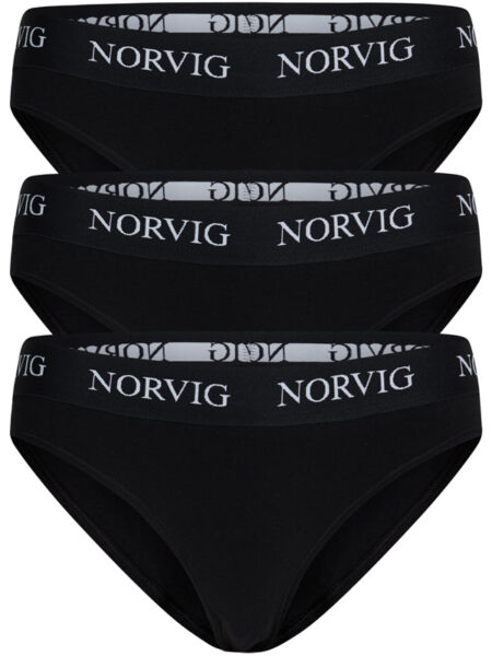 Norvig 3-Pack tai trusse, sort, Størrelse: XL, Dame