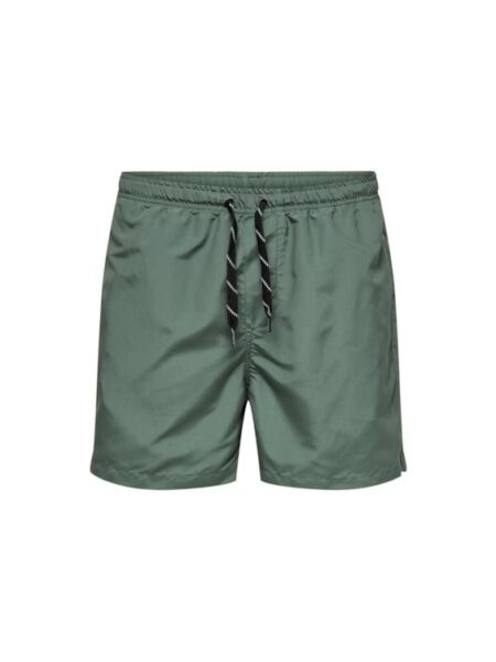 ONLY & SONS Badeshorts i Castor Gray til herre