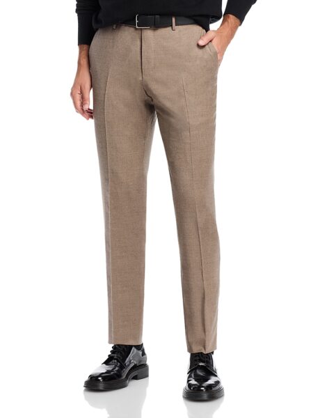 Pt Torino Melange Stretch Flannel Slim Fit Trousers