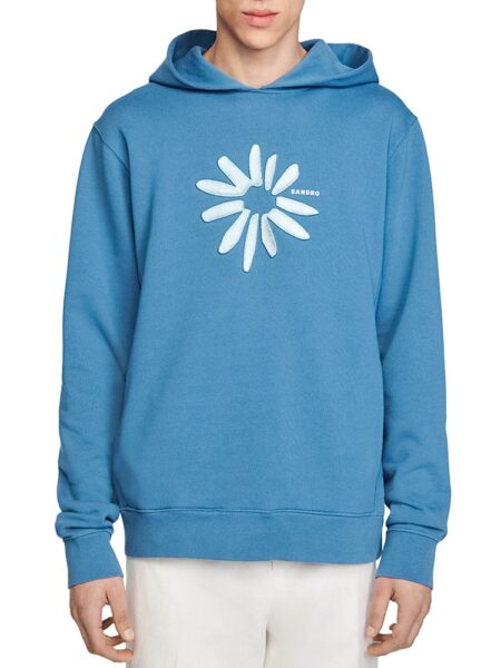 Sandro Glossy Flower Hoodie