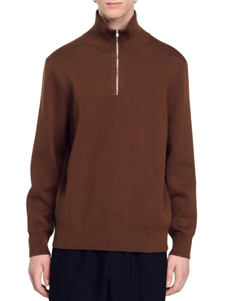 Sandro Quarter Zip Sweater