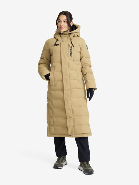 Scenic Insulated Long Parka Dame Kelp Beige, Størrelse:2XL - Vinterjakker