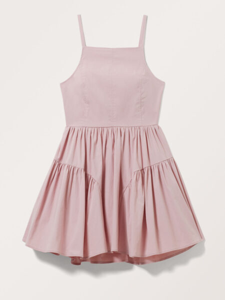 Sleeveless Mini Volume Dress - Pink