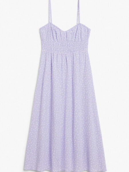 Sleeveless sweetheart dress - Purple