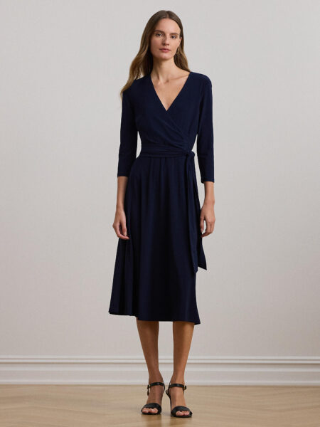 Surplice Jersey Dress