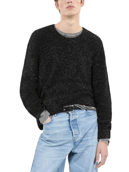 The Kooples Nylon Glittery Straight Fit Sweater