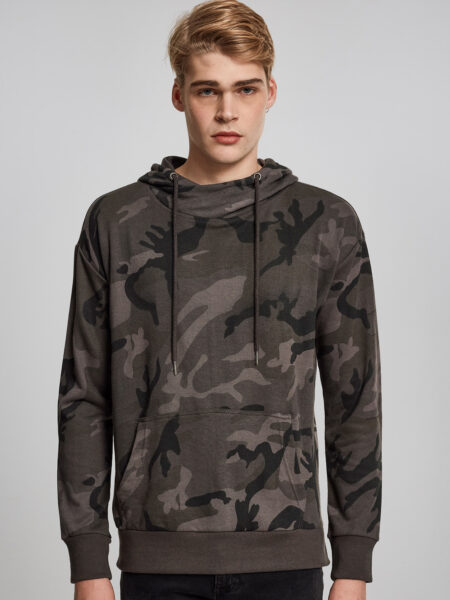 Urban Classics Camo Hoodie Høj hals Dark Camo