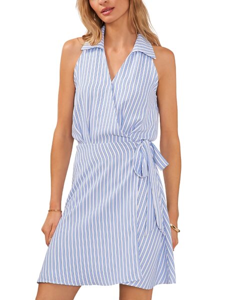 Vince Camuto Striped Mini Wrap Dress