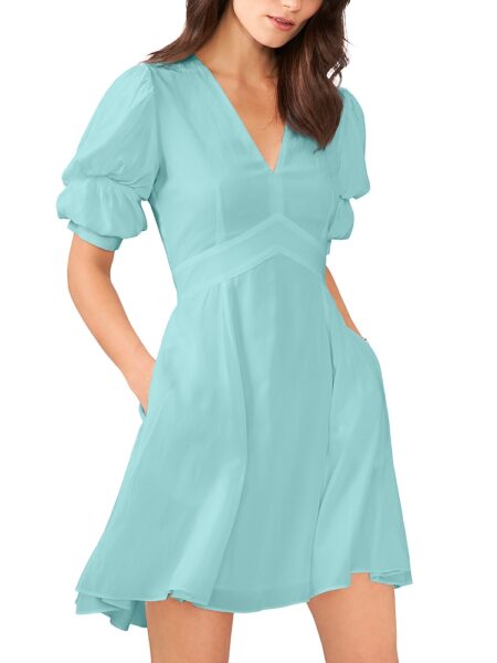 1.state Bubble Sleeve V Neck Dress