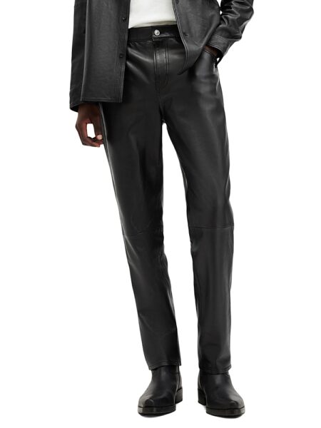 Allsaints Lynch Leather Straight Fit Pants