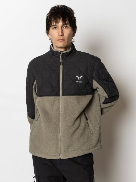 CARTER FLEECE JACKET - Grey green/Black