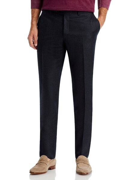 Canali Capri Wool Flannel Slim Fit Trousers