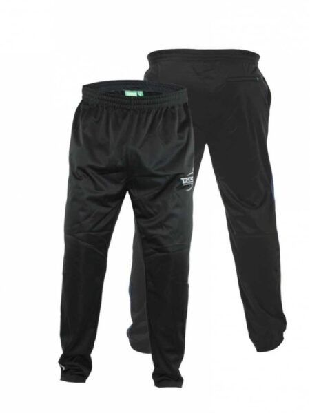 D555 by Duke Duke Satin Jogging Botton Colour: BLACK, Size: 3XL