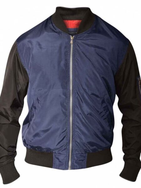 D555 by Duke Duke Two Tone Bomber Jacket Colour: NAVY, Size: 6XL