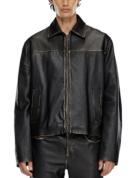 Diesel L-Blixia Regular Fit Leather Jacket