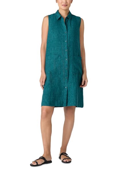 Eileen Fisher Classic Collar Linen Dress