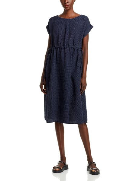 Eileen Fisher Linen Ballet Neck Dress