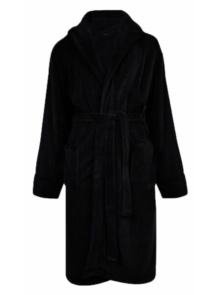 Espionage Plain Dressing Gown Colour: BLACK, Size: 6XL