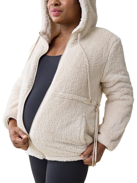 Ingrid & Isabel Maternity Teddy Zip Up Jacket