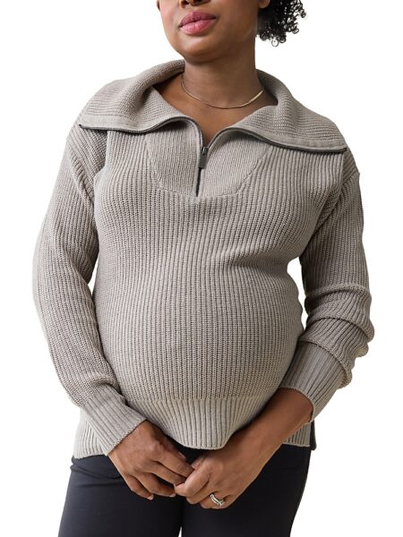 Ingrid & Isabel Maternity Zip Front Sweater