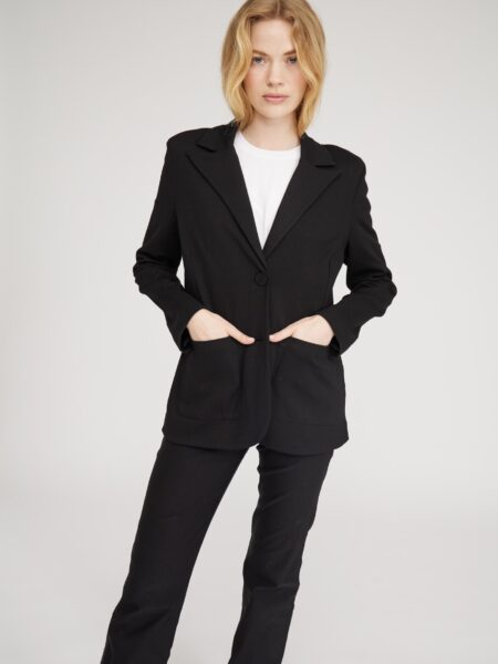 LAURIE dames vegan Britt Blazer 68cm - Zwart