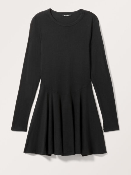 Long Sleeve Mini Dress - Black