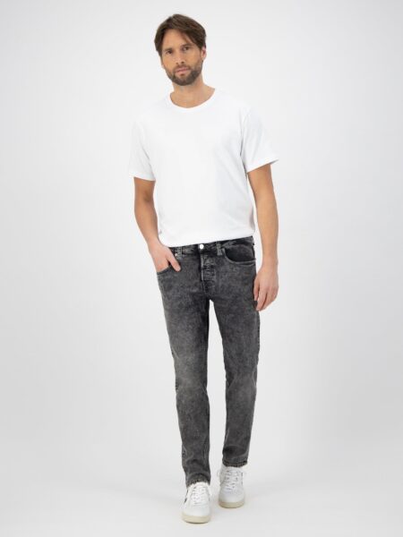 MUD Jeans mannen vegan Jeans Slimmer Rick Heavy Stone Zwart