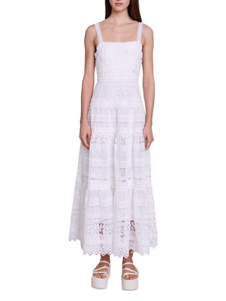 Maje Rilovely Lace Maxi Dress