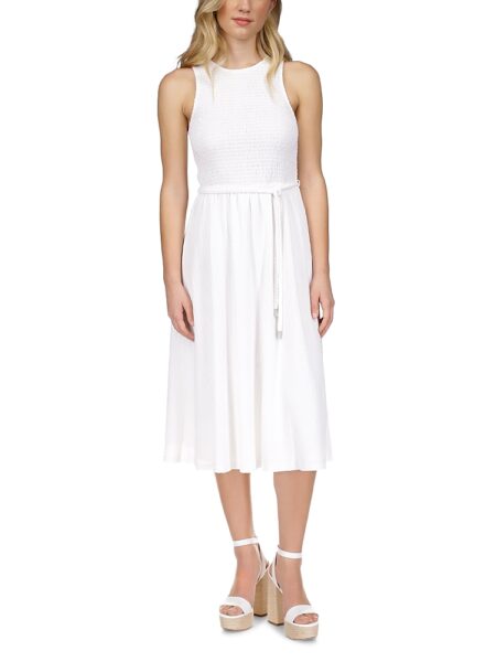 Michael Kors Smocked Midi Dress