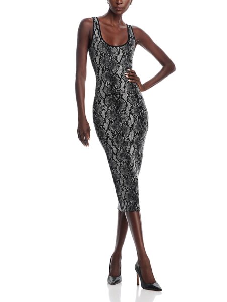 Michael Kors Snake Jacquard Scoop Neck Dress