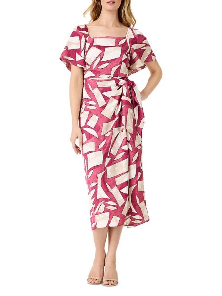 Nic+Zoe Shadow Blocks Faux Wrap Dress